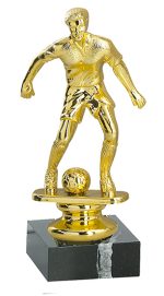 Trofeo fútbol oro, plata bronce abs metalizado grabado