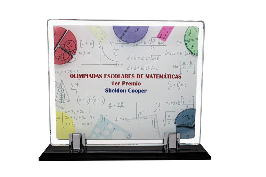 22040 Placa cristal especial color sublimación grabada - Imagen 1