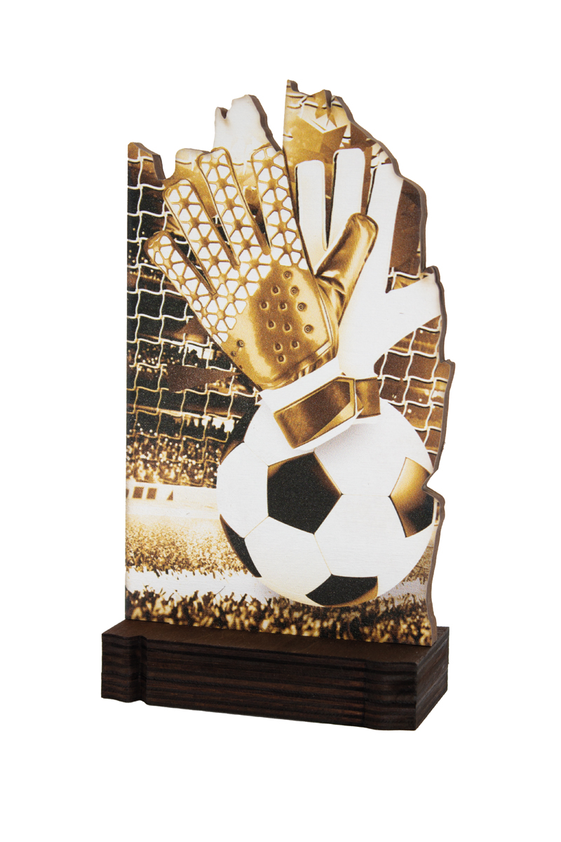 22606 Trofeo portero fútbol madera grabado 22606 - Imagen 1