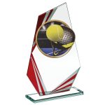 Trofeo pádel cristal grabado