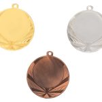 Medallas grabada con cinta oro plata y bronce 26-6008