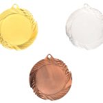 Medalla grabada con cinta plata, oro o bronce 26-6009