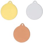 Medallas grabadas uv con cinta oro plata bronce 26-6200