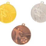 Medallas grabadas con cinta oro plata y bronce 26-6224