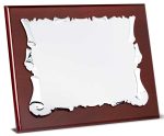 Placa de homenaje de aluminio plateado 4621