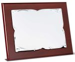 Placa de homenaje aluminio plateado 4624