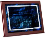 Placa aluminio mármol azul grabada 4629
