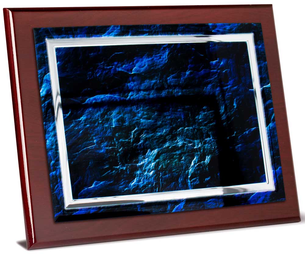 24-4629-placa Placa aluminio mármol azul grabada 4629 - Imagen 1