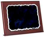 Placa homenaje aluminio marmolizado azul 4631