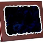 Placa homenaje aluminio marmolizado azul 4631