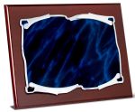Placa de homenaje aluminio marmolizado azul 4634