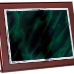 Placa homenaje aluminio marmolizado verde 4635