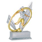 Trofeo fútbol femenino resina grabado 31413