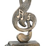 Trofeo música resina grabado 52553