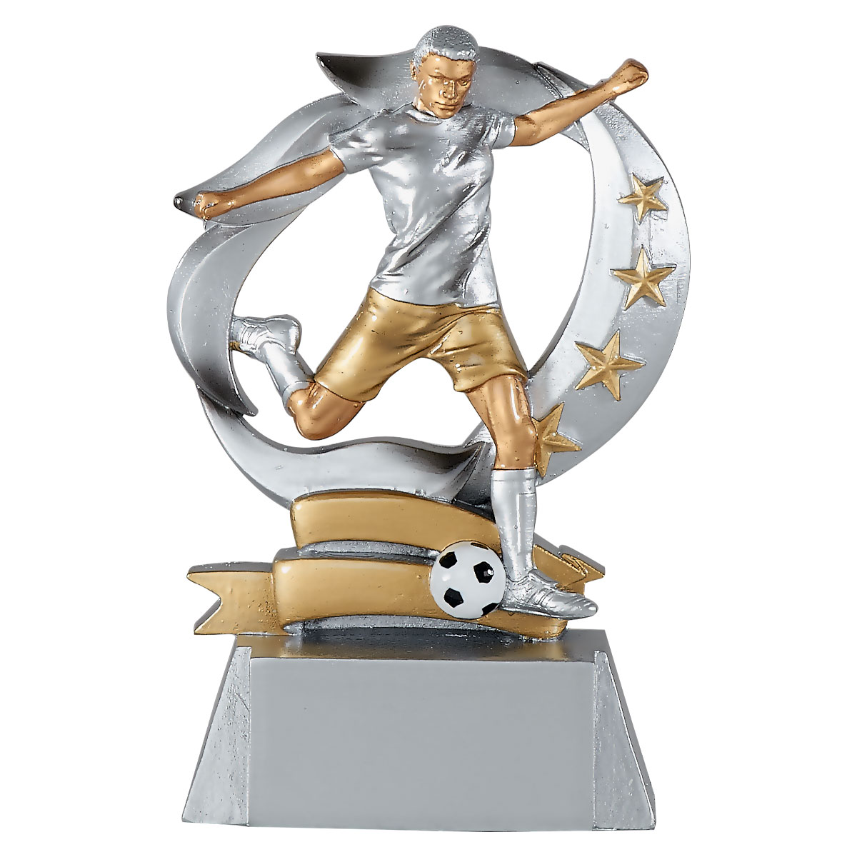 61408 Trofeo fútbol resina grabado 61408 - Imagen 1