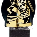 Trofeo motor oro metal grabada FM01D