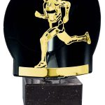 Trofeo atletismo oro metal grabado FM02D