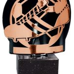 Trofeo fútbol cobre metal grabado FM03B