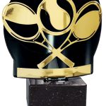 Trofeo tenis metal grabado