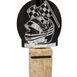 Trofeo motor plata metal grabado FX01A