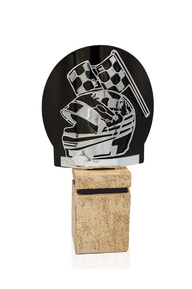 FX01A Trofeo motor plata metal grabado FX01A - Imagen 1