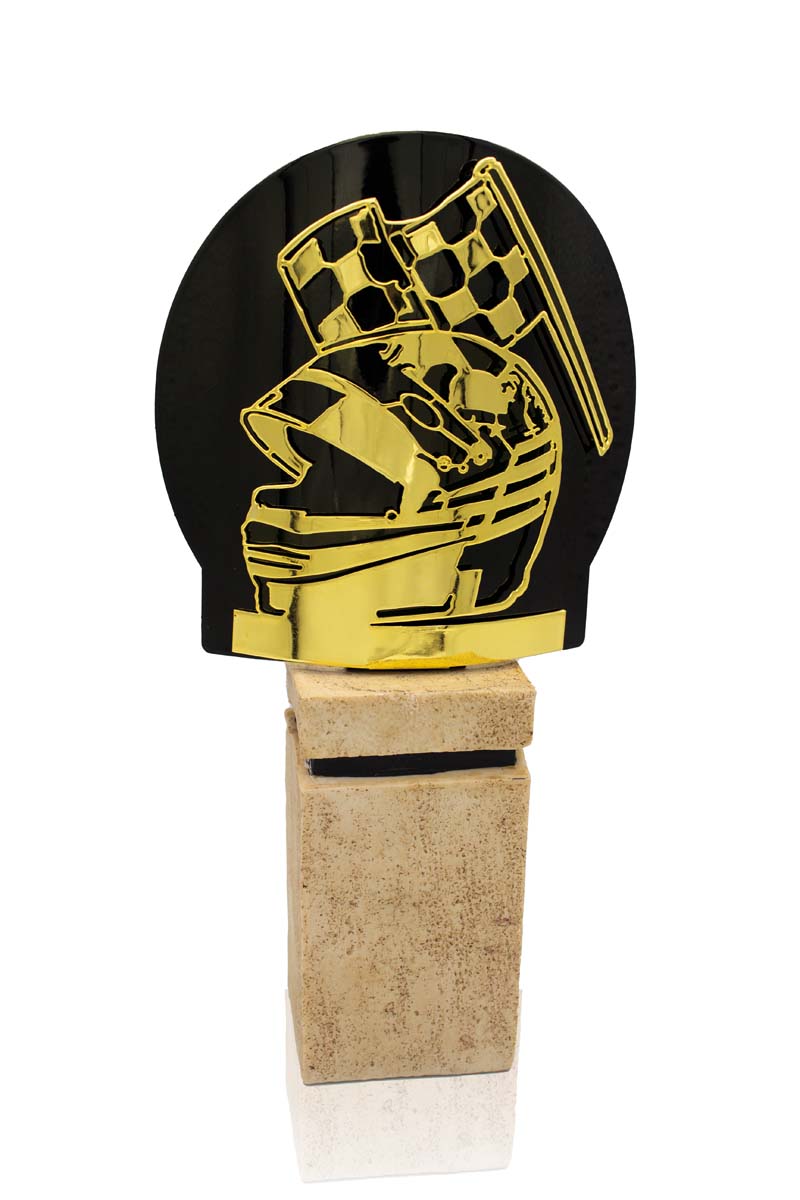 FX01D Trofeo motor oro metal grabado FX01D - Imagen 1