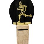 Trofeo atletismo oro metal grabado FX02D