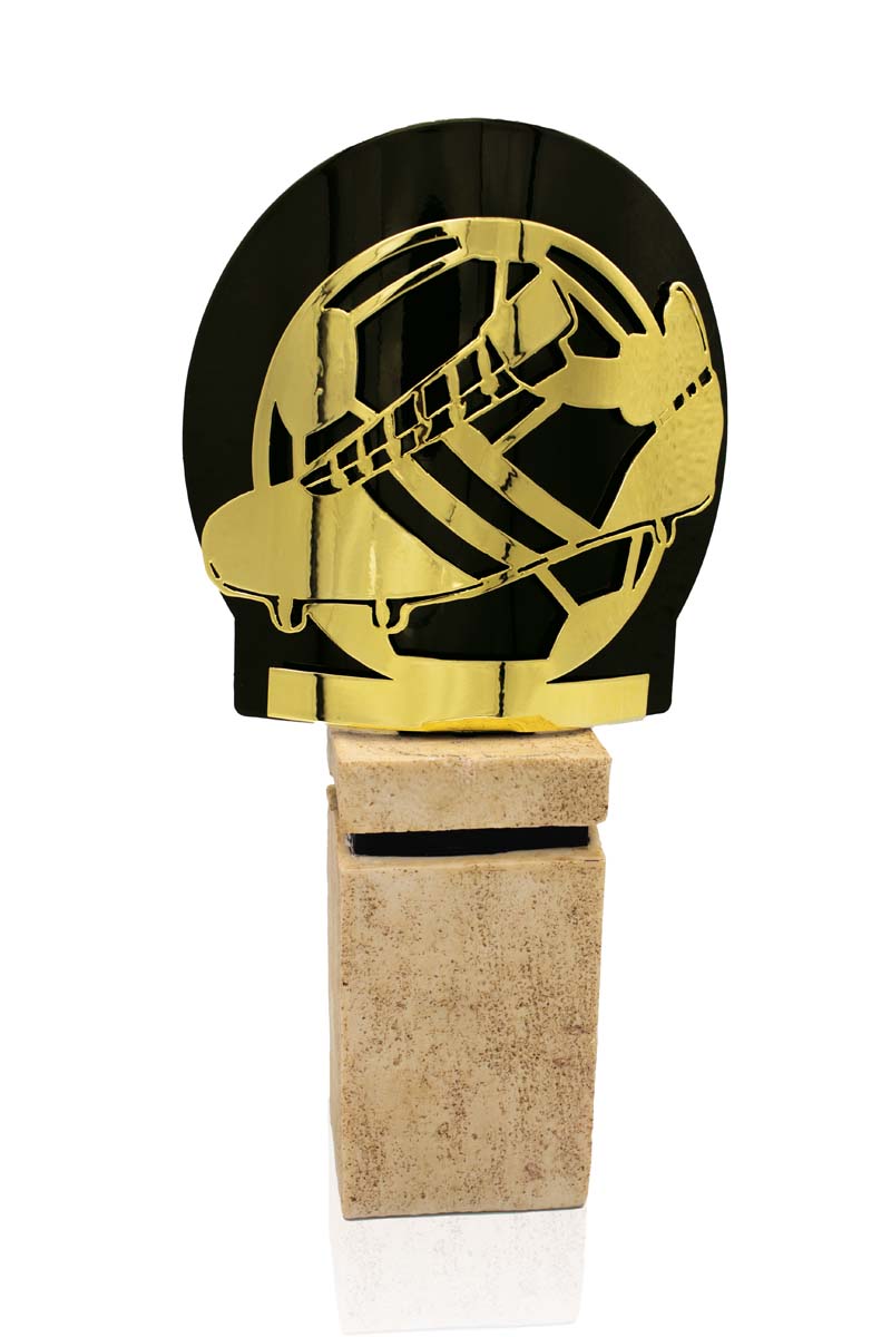 FX03D Trofeo fútbol oro metal grabado FX03D - Imagen 1