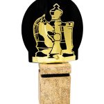 Trofeo ajedrez metal grabado