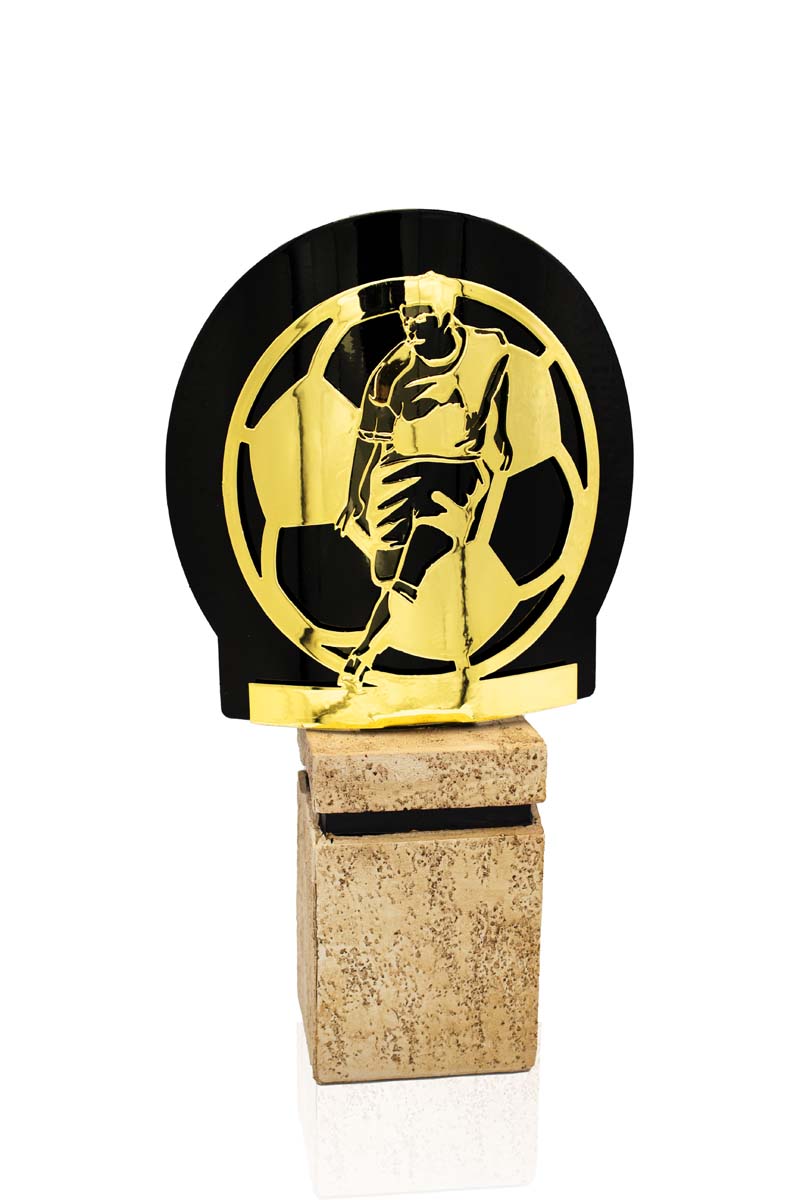 FX06 Trofeo fútbol metal grabado - Imagen 1