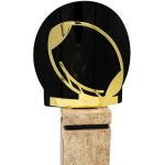 Trofeo rugby metal grabado