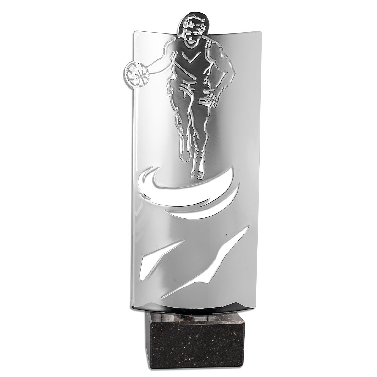 KX02 Trofeo baloncesto metal grabado - Imagen 1