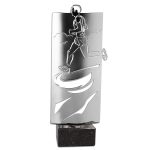 Trofeo atletismo masculino metal grabado