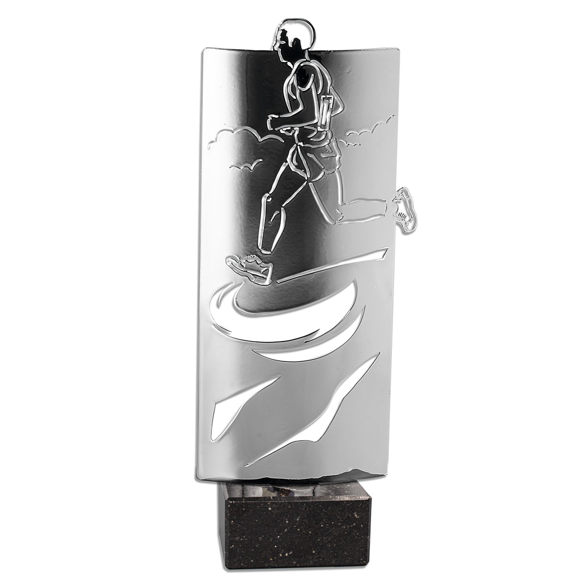 KX03 Trofeo atletismo masculino metal grabado - Imagen 1