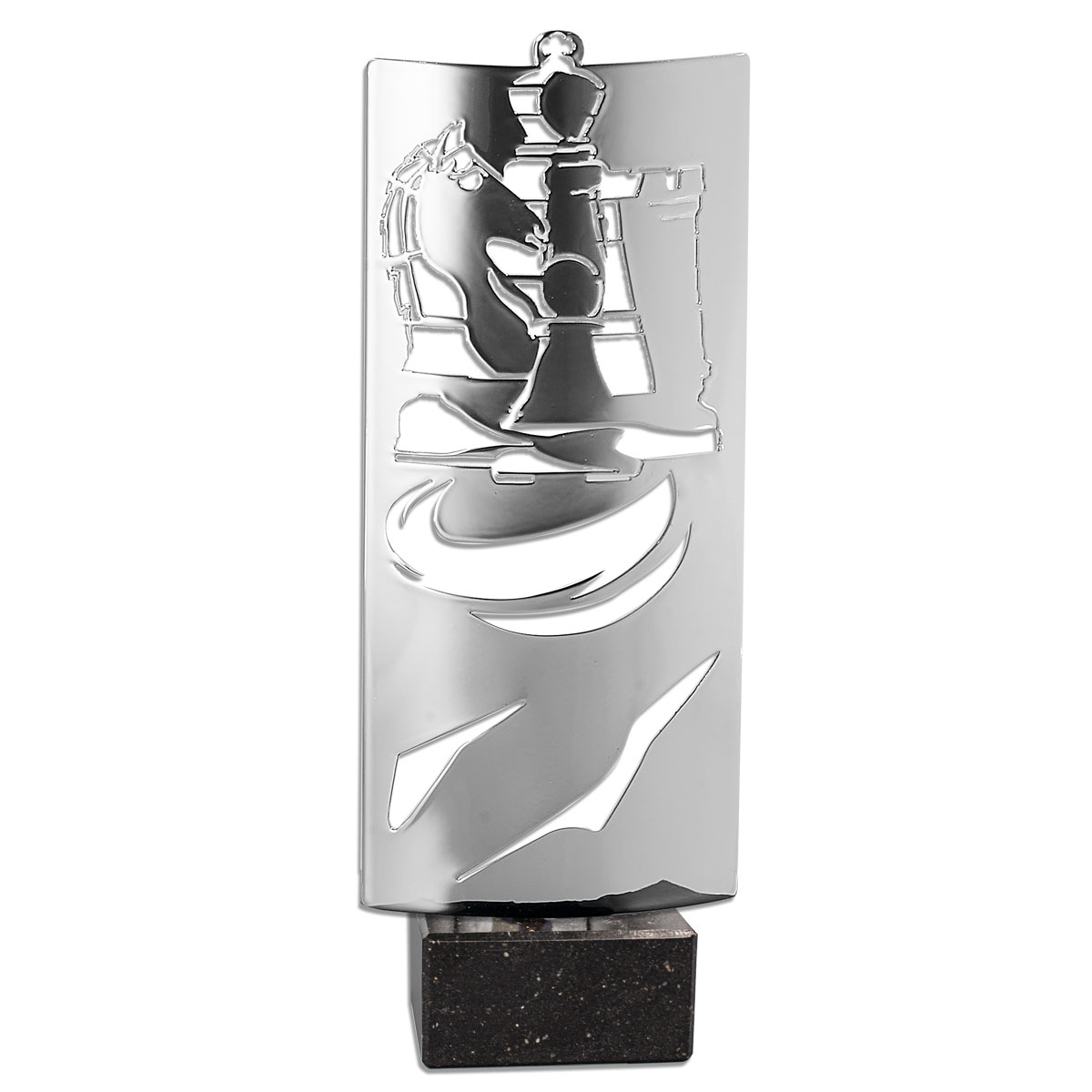 KX06 Trofeo ajedrez metal grabado - Imagen 1
