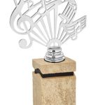 Trofeo música metal grabado
