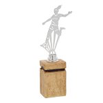 Trofeo fútbol femenino metal grabado