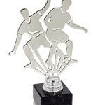 Trofeo fútbol metal grabado