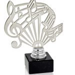 Trofeo música metal grabado