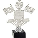 Trofeo motor metal grabado