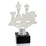 Trofeo ajedrez metal grabado