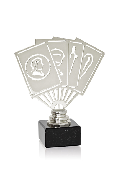 NTS09 Trofeo cartas metal grabado - Imagen 1