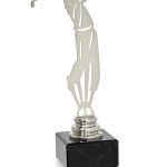 Trofeo golf metal grabado