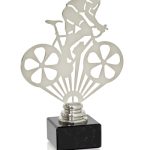 Trofeo ciclismo metal grabado