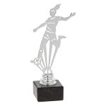 Trofeo fútbol femenino metal grabado