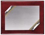 Placa de homenaje latón baño de plata grabada con estuche 97207