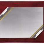 Placa de homenaje latón baño de plata grabada con estuche 97207
