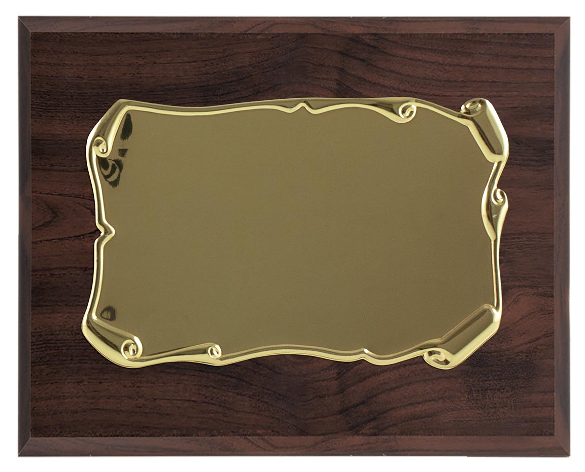 97608 Placa de homenaje madera nogal grabada 97608 - Imagen 1