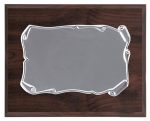 Placa de homenaje madera nogal grabada 97609