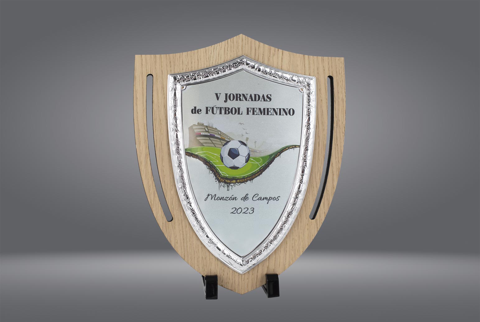 97627 Trofeo madera grabado a color 97627 - Imagen 1